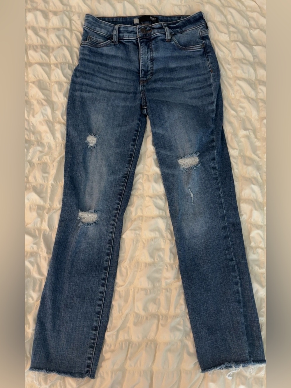 KUT from the Kloth Reese High Rise Fab Ab Ankle Straight Leg, Size 2, Distressed
